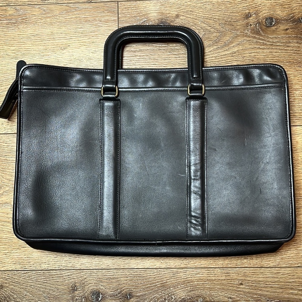 Vintage Coach Black Leather Briefcase 💼 - Picture 2 of 13